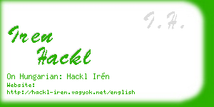 iren hackl business card